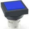 Pushbutton, unlit, waistband square, blue, mounting Ø 16.2 mm, 1.30.070.451/0600