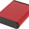 Aluminum enclosure, (L x W x H) 80 x 71 x 19 mm, red, IP54, 1455B802RD