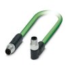 Cat5 Kabel Ethernet długość 5 m Phoenix Contact Zielony Poliuretan, 4 średnica 6.5 mm OD Ekranowane Ekranowane