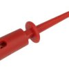 Chwytak pomiarowy; R8-105A-R; pazurkowy; 1mm; czerwony; 43,5m; lutowany; 10A; 60V; brąz fosforowany; nylon; SCI; RoHS