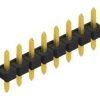 Pin header, 8 pole, pitch 2.54 mm, straight, black, 10058234