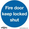Worksafe SS4V10 Safety Sign Fire Door Keep Locked Shut - Self-Ad Vinyl PK10