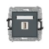 MINI Gniazdo USB-AA 2.0 grafitowy mat 28MGUSB-1 KARLIK