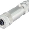 Jack, M12, 5 pole, screw connection, screw locking, straight, 99 1438 814 05
