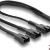 91366 Fan Cable Splitter 1 x 4 pin PWM female to male + 2 x 4 pin (3 p
