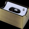 600851514 Lamp holder S14d, metal, brushed brass
