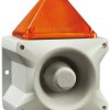 Zestaw sygnalizatorów akustycznych i lamp sygnalizacyjnych 24 V DC Pomarańczowy DC Montaż na podstawie 110dB