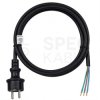Przewód zasilający SPZ gumowy OW 3x1,5mm2 z wtyczką prostą [2P+Z] Uni-Schuko czarny IP44 1,5m NEKU