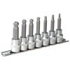 Sealey AK621 Hex Ball-end Socket Bit Set 7pc Metric 3/8"sq Drive 62mm