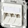 130B11D31102-E C6Amodul 3 port 180°M UPk pure white RAL9010
