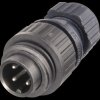 CA 3 LS 3-pin +PE mains plug, straight
