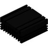 Extruded heatsink, (L x W x H) 100 x 96 x 41 mm, 2 to 0.7 K/W, black anodized, SK 172 100 SA