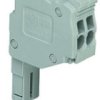 Modular connector, 6 pole, 0.14-1.5 mm², gray for jumper contact slot, 2000-556
