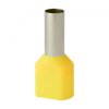 Końcówka tulejkowa izolowana HI 2x6,0/12-zo żółta (100 szt.) Al/Cu