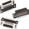 D-Sub socket, 9 pole, standard, angled, solder connection, 618009231321