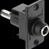 91116 Panel Mount DC 5.5 x 2.1 mm female to DC 5.5 x 2.1 mm male black