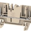 Terminal block, push-in connection, 2.5 mm², 4 pole, 24 A, 8 kV, dark beige, 2898150000