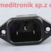 Złącze C14 na panel przykręcane rozstaw 36mm styk 4,8 mm