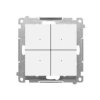 SIMON 55 Elektroniczny łącznik poczwórny z funkcją przycisku lub łącznika czasowego biały mat TEW4.01/111 KONTAKT SIMON