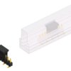 Pin header, 9 pole, pitch 2.54 mm, angled, black, SL10SMD0409GBSM