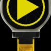 EA W128128-XRLG Round graphic OLED, 1.2 inch, 37mm, 128x128 dot, yellow