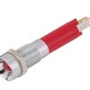 Lampka kontrolna do montażu panelowego 24 → 28V, czerwona 8mm LED Chrom Końcówka lutownicza Signal Construct