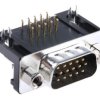 ASSMANN WSW Złącze D-sub A-HDS 15-pinowe Kąt prosty 2.29 mm Pitch Otwór przelotowy Złoty Męski