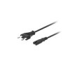 Kabel zasilający Euro CEE7/16 - IEC320 C7 1.8m czarny - Lanberg CA-C7CA-10CC-0018-BK