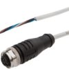 Kabel Połączeniowy, 10 M, Żeński M12 (Gniazdo) 4-Stykowy Prosty, Wolny Koniec...