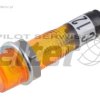 Kontrolka 12V 7,5mm AC/DC bursztynowa żarówka