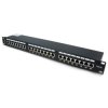 Patch Panel 24-portowy ekranowany - do szaf serwerowych 19'' - 1U kat.5e FTP - czarny - Lanberg PPS5-1024-B