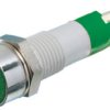 Lampka kontrolna do montażu panelowego 12 → 14V, zielona 8mm LED Chrom Signal Construct
