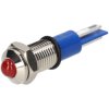 R-TECH 657030 Panel Indicator 8mm Domed 24V Red Nickel Brass