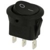 Przełącznik; klawiszowy (kołyskowy); 020-102011BB; ON-ON; 1 tor; czarny; bez podświetlenia; bistabilny; konektory 4,8x0,8mm; 20m
