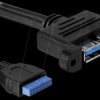 82941 Cable USB 3.0 Pfosten > 2x USB 3.0 A Bu 45cm