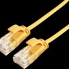 21443924 Cat.6a slim patch cable, UTP, yellow, 1.5m