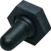 Rubber sealing cap, Ø 8.5 mm, (H) 24.5 mm, black, for toggle switch, 343.001.023