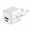 Ładowarka sieciowa do telefonu GaN evo 30W 1x USB gniazdo + 1x USB typ C gniazdo TC30CUGAN