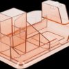 18341 Desk organiser, transparent/brown