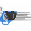 Klucze tamper torx CrV, długie 9 szt.