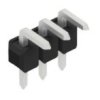 Pin header, 3 pole, pitch 2.54 mm, angled, black, 10057933