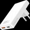PA0368 USB-Ladegerät, 65 W, 1x USB-A 1x USB-C (PD), 90°, Weiß