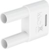 Złącze męskie bananowe Stäubli SKS-4N-19 66.4012-29 Średnica pina: 4 mm Rozstaw kołków: 19 mm biały 1 szt.
