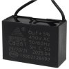 Kondensator rozruchowy do silnika 6uF 450VAC, przewody 20cm, 48x20x31mm