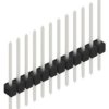 Pin header, 12 pole, pitch 2.54 mm, straight, black, 10046592