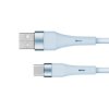 Kabel USB - USB typu C 1 m silikonowy niebieski Kruger&Matz Basic