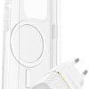 Otterbox KIT EU Pokrywa + szkło ochronne + zestaw ładowarki Apple iPhone 15 Pro przeźroczysty, biały Kompatybilny z MagS