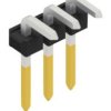 Pin header, 3 pole, pitch 2.54 mm, angled, black, 10058849