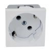 Gniazdo modułowe QUADRO z podwójnym stykiem ochronnym (schuko) białe QS 45X45_HB