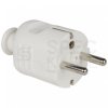 Wtyczka prądowa [2P+Z] UNI-SCHUKO 230V 16A biała PCE na kabel